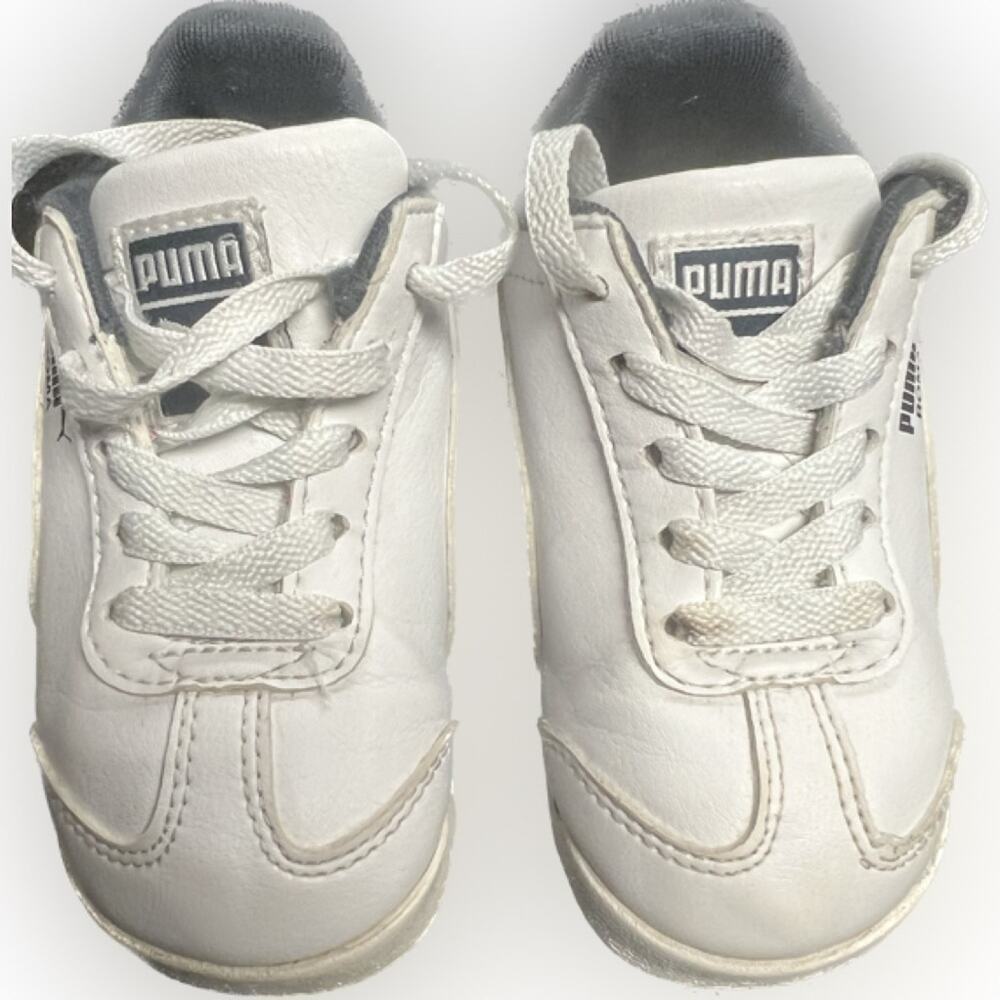 PUMA KIDS LACE UP LEATHER SNEAKER SIZE 6